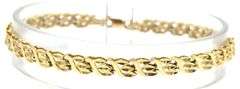 Tasteful 14K YG Diamond Cut Link Bracelet