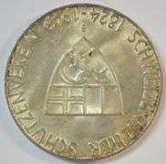 Superb Gem BU Swiss 1949 Silver Medal Shooting Fest Graubunden