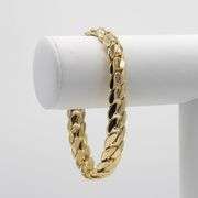 Huge 47.3 Gram 14 Kt Gold Plate Cuban Link Bracelet