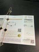 CERTIFIED 14K YELLOW GOLD CLOVER NECKLACE