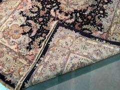 Exquisite Silk&Wool Tabriz Rug 6x9