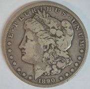 Scarce key date 1890-CC Morgan Silver Dollar in circ