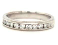 14kt White gold 0.55ctw channel set diamond band