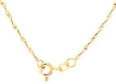 14kt Yellow gold twisted herringbone chain
