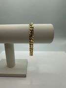 Strong 24.8 Gram 14 Kt Gold Plate Cuban Link Bracelet