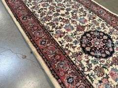Fine Silk&Wool Tabriz Runner 2.6x12'