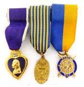 Collection of 6 Miniature Military Medals on Ribbons