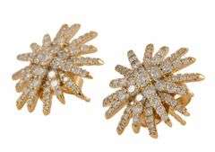 David Yurman 1.76ctw Pave Diamond Starburst Stud Earrings in 18K