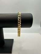 Strong 24.8 Gram 14 Kt Gold Plate Cuban Link Bracelet