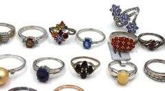 Big group lot of Vintage 925 sterling silver rings