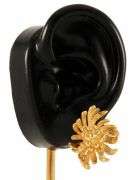 Vintage Cellino Floral Clip On Earrings in 18K