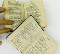 2 Robert Burns Silk Tartan Miniature Antique Books