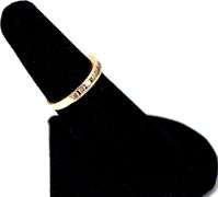 Wonderful 14K Yellow Gold Diamond Band Ring