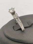 CERTIFIED 14KT WHITE GOLD AND DIAMOND ENGAGEMENT RING