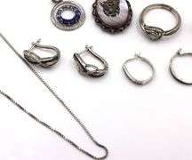 Group lot of Vintage 925 sterling silver mixed jewelry