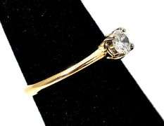 Elegant 14K Yellow Gold Approx. 0.46CTW Diamond Ring