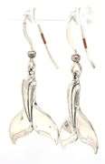 925 Sterling silver signed Kabana Whale tail earrings