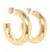 14kt Yellow gold 5mm Tube hoop earrings