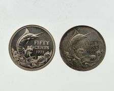 1966 & 1971 Silver Fifty Cents, Bahama Islands