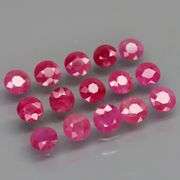 Heavy! 4.1mm! 15 piece set! 5.29ct Burmese Ruby set!
