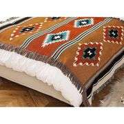 Aztec Throw Blanket Reversible Boho Cover