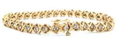 Sparkling 14K YG Diamond Bracelet