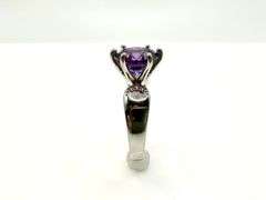 14 Kt, White Gold Plate 3.5 Ct Vs1 Russian Color Change Lab Simulated Alexandrite Ring