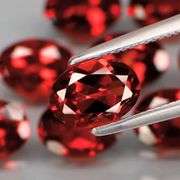 Outstanding color! 9.02ct real pinkish red Garnet set!!
