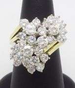 3.54CTW Diamond Cocktail Ring Made in 18k Gold