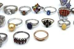 Big group lot of Vintage 925 sterling silver rings