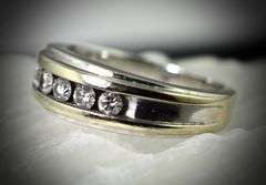 Estate Man's 14K Ring with Diamonds