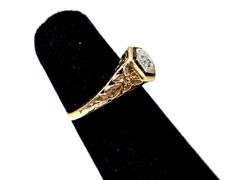 Vintage 10k Yellow Gold Diamond Ring