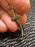 10k Yellow Gold Dagger Sword Knife Pendant