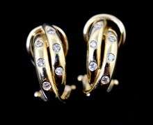 Sweet 14K Diamond Omega-Back Earrings