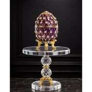 Purple Faberge-Style Egg Trinket Box