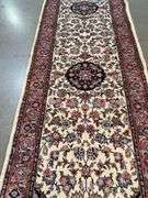 Fine Silk&Wool Tabriz Runner 2.6x12'