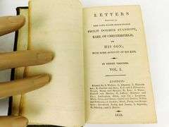 1810 Lord Chesterfield's Letters to His Son, 2 Volumes