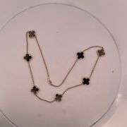 CERTIFIED 14K YELLOW GOLD CLOVER NECKLACE