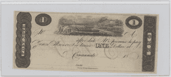 $1 Cincinnati Post Note – Obsolete Banknote Remainder – Railroad Vignette