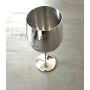 Lot of 2 Gold Etched Stainless Steel Goblets