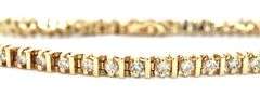 14kt Yellow gold 1ctw diamond tennis bracelet