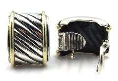 David Yurman 2 tone Cigar earrings