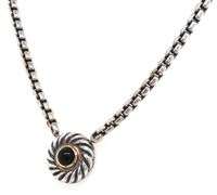 David Yurman black onyx cookie pendant on chain