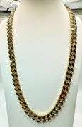 Huge 252.9 Gram Yellow Gold Plated  Cuban Curb Link Necklace