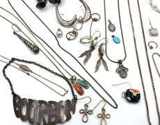 Big group lot of vintage 925 sterling silver mixed jewelry