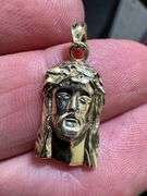 10K Yellow Gold Jesus Bust Pendant
