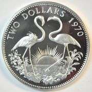1970 Gem Ultra Cameo Proof SILVER Bahama Islands Two Dollars