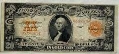 $20 1922 Series US Gold Certificate.