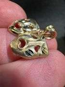 10K Yellow Gold Comedy & Tragedy Drama Mask Pendant