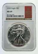 2020 American Silver Eagle, NGC MS69 "Red Book Label"